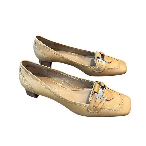 Vintage Etienne Aigner Solo Sand Suede Leather Buckle Moc-Toe Slip -On Loafers 6 - Picture 4 of 12